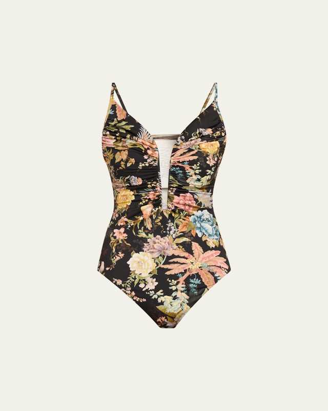 Tallow Gather Plunge One-Piece Swimsuit